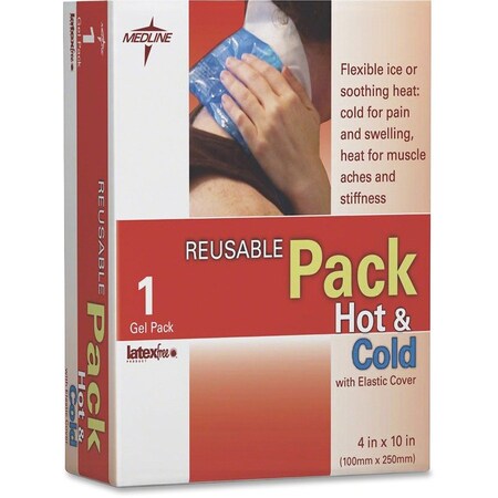 Curad Hot/Cold Gel Pack, Reusable, 10"x4", Blue MIICUR959